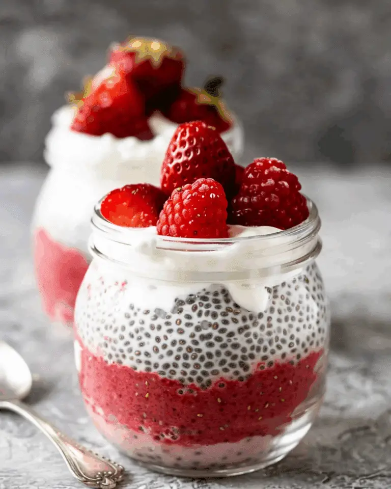 Strawberries and Cream Chia Pudding