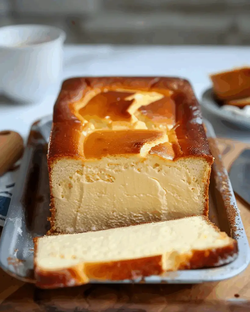 Burnt Basque Cheesecake in a Loaf Pan