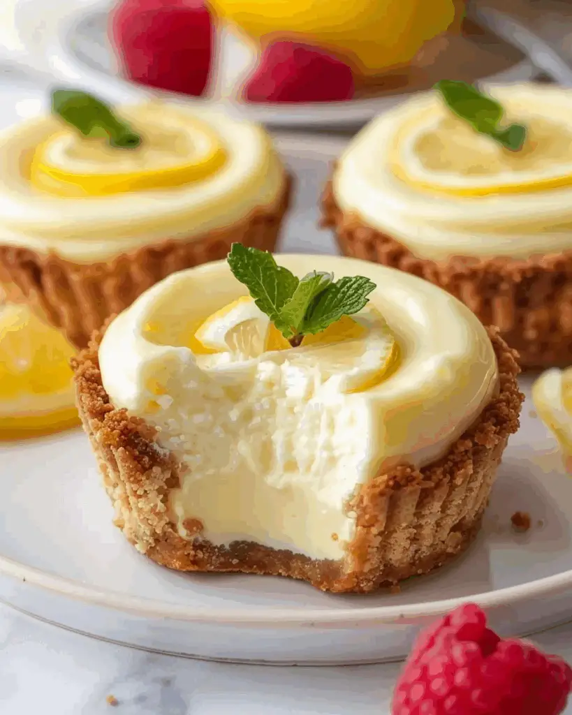 Delightful Low-Calorie Lemon Yogurt Cheesecake Cups