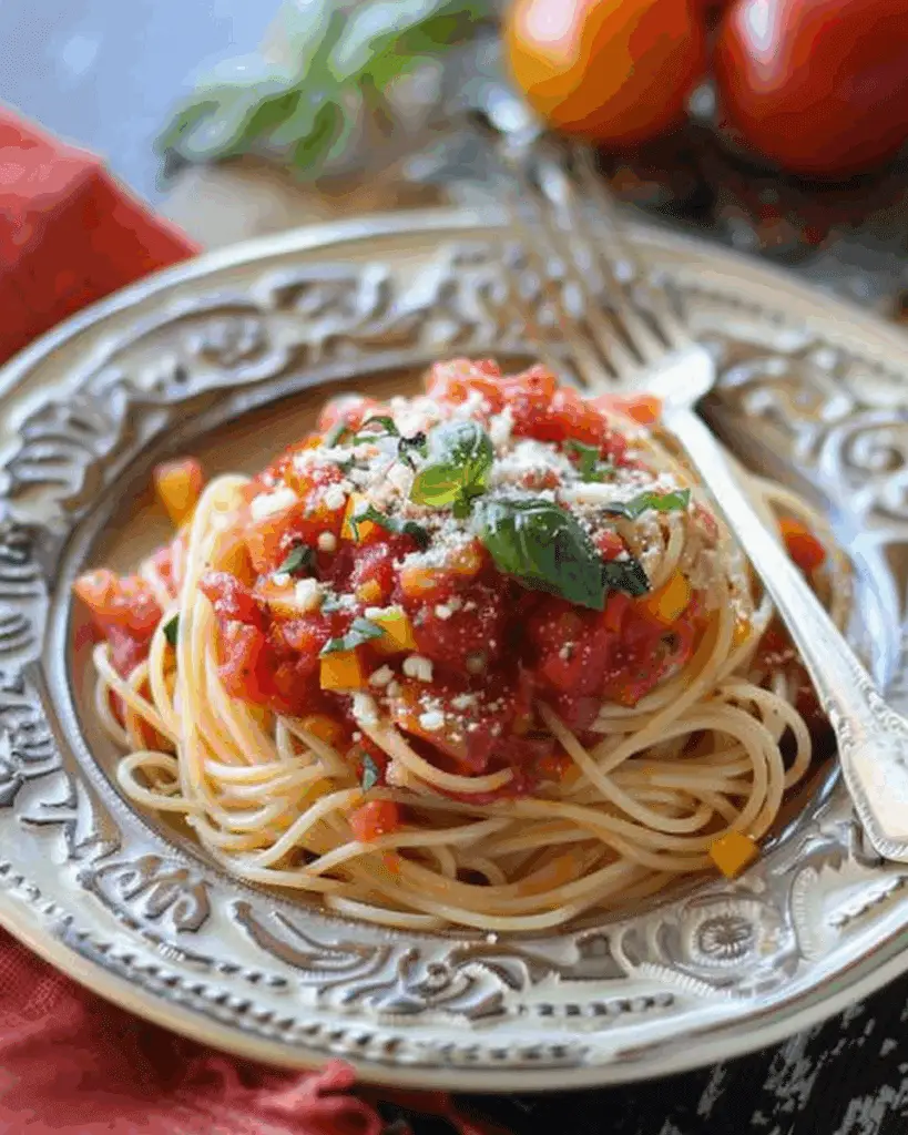 Fresh Tomato Summer Pasta Sauce