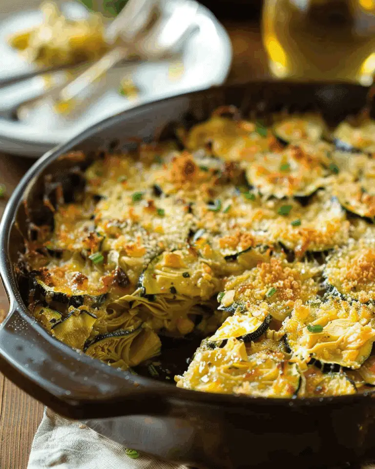 Zucchini Casserole With Artichokes