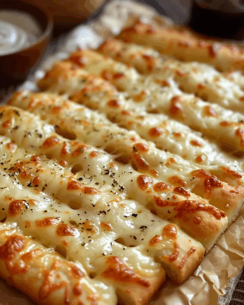 Homemade Cheesy Breadsticks