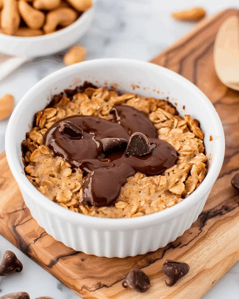 Peanut Butter & Chocolate Baked Oats