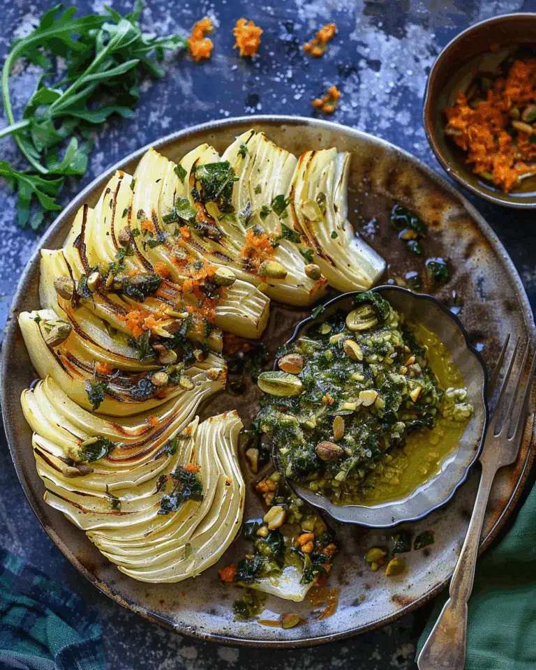 Roasted Celeriac with Olive Pistachio Gremolata