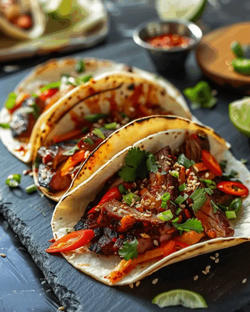Spicy Korean BBQ Tacos