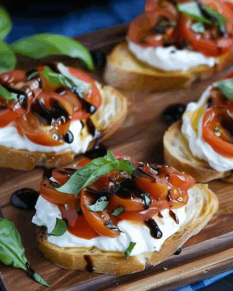 Burrata Bruschetta with Caprese Topping