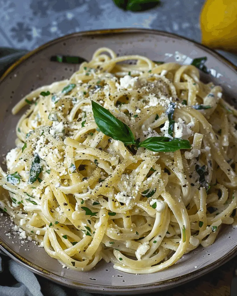Creamy Lemon Feta Pasta