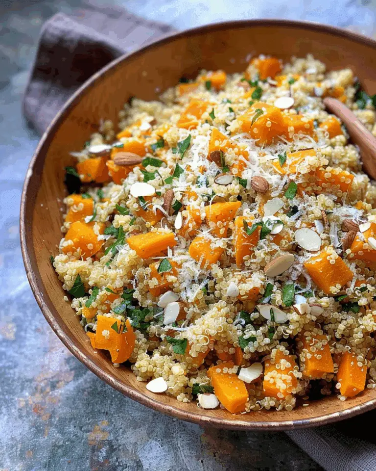 Quinoa with Butternut Squash, Almonds, and Parmesan Cheese