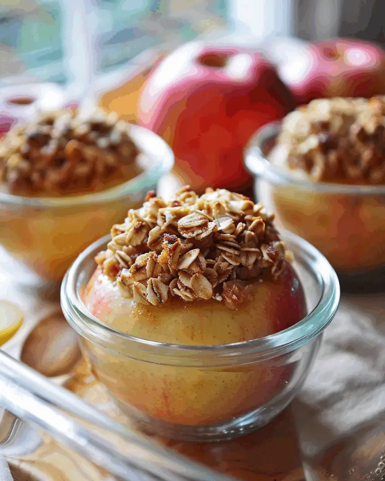 Breakfast Baked Apples with Oatmeal