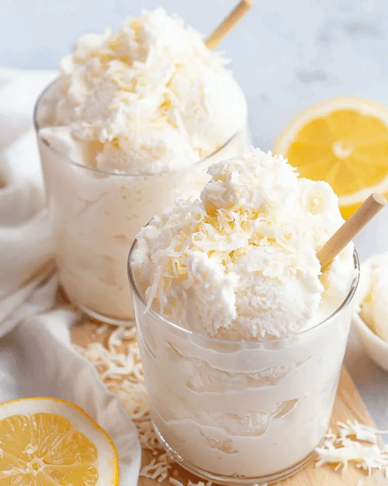 Whipped Frozen Lemonade with Coconut Milk