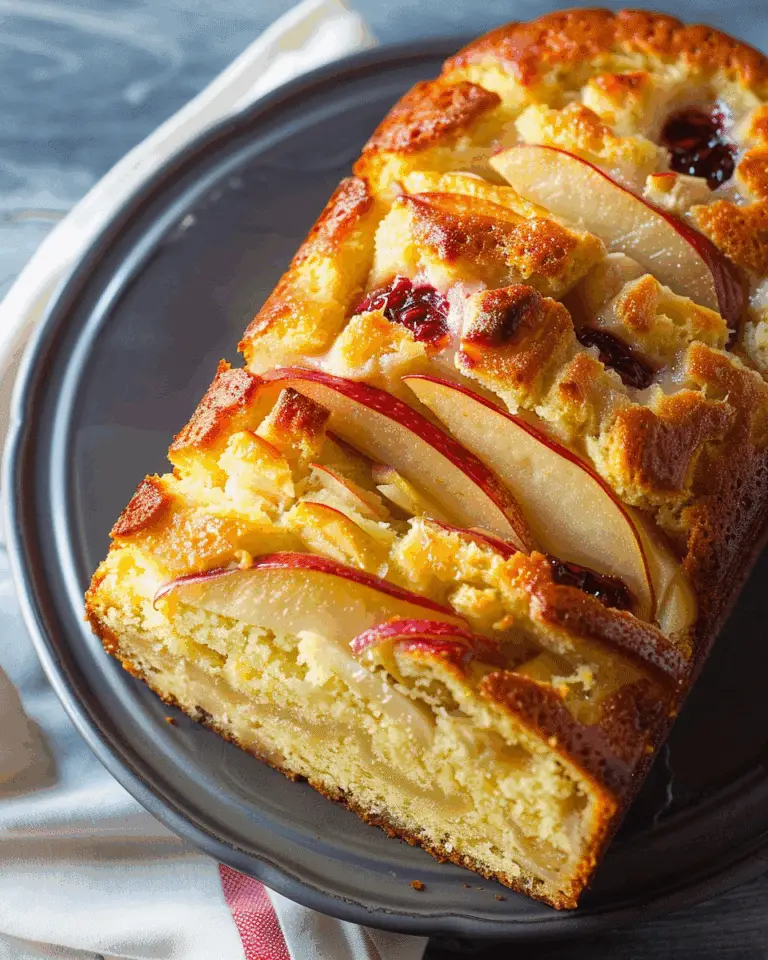 Yogurt Cake with Pears