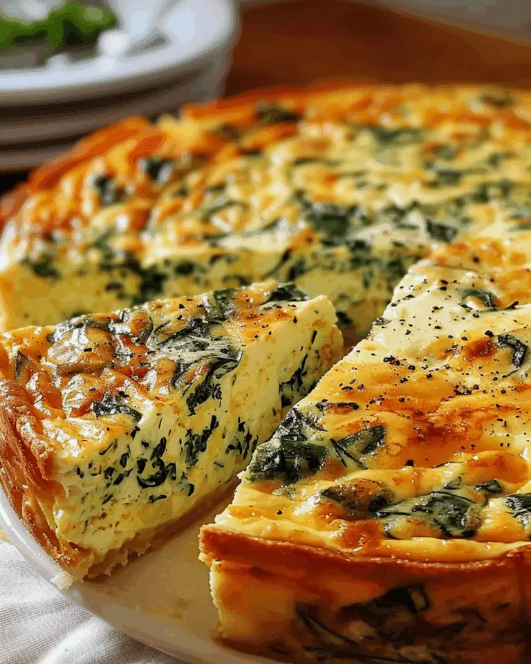 5-Star Cottage Cheese and Spinach Crustless Quiche (Light, Fluffy & Healthy!)