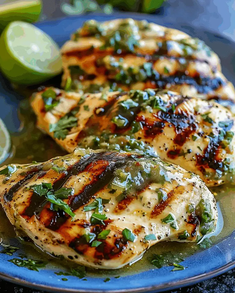 Grilled Salsa Verde Pepper Jack Chicken