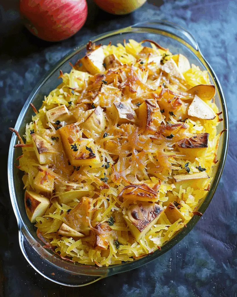 Maple Apple Spaghetti Squash Bake
