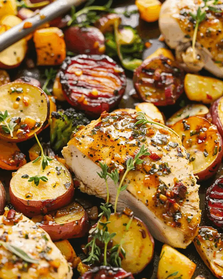 Sheet Pan Maple Mustard Chicken with Fall Vegetables