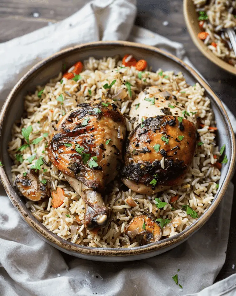 Slow Cooker Herbed Chicken and Rice Pilaf