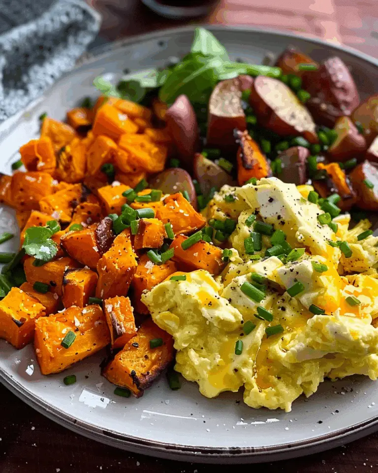 Soft Scramble and Roasted Sweet Potato Plate