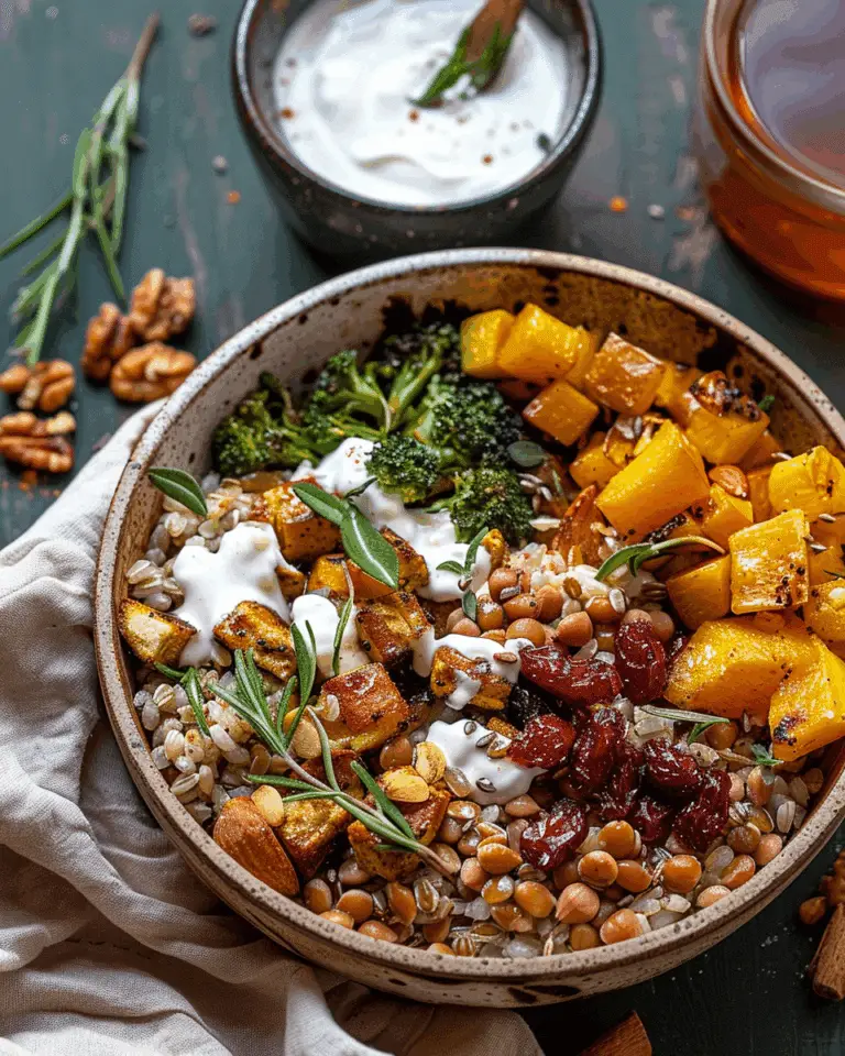 Vegan Fall Harvest Farro Bowl