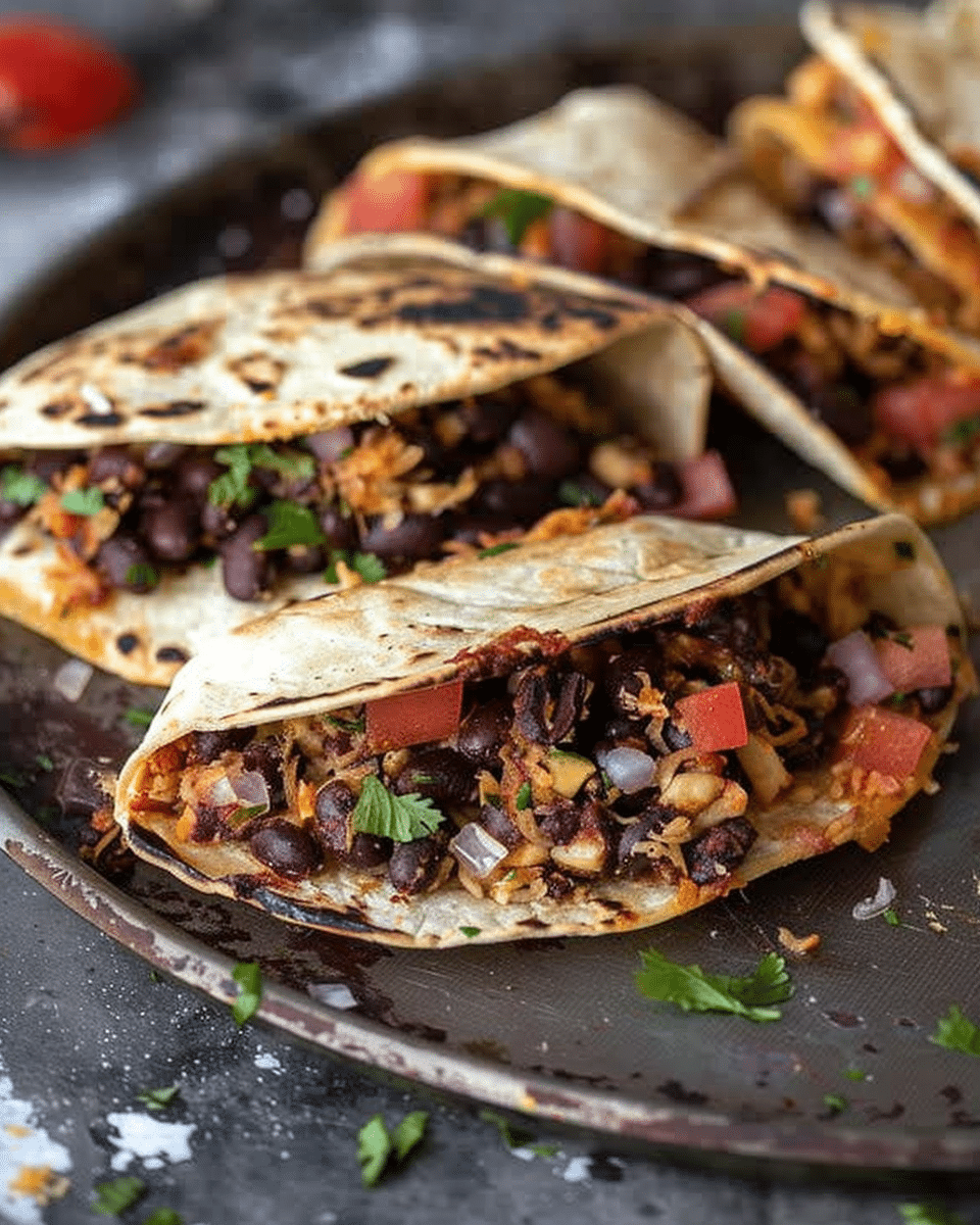Crispy Black Bean Tacos (Easy and Vegan!)