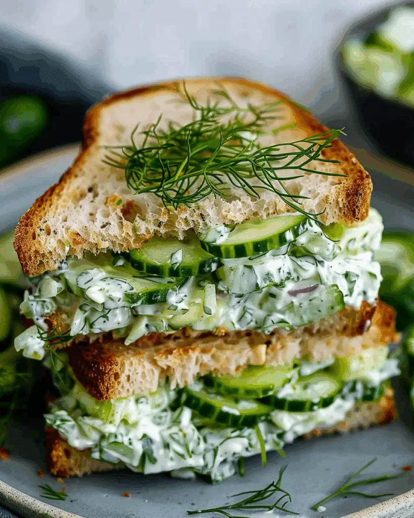 Easy Cucumber Salad Sandwiches