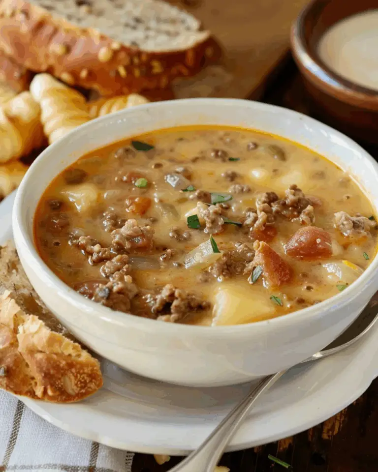The Best Cheeseburger Soup