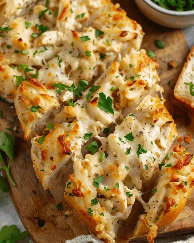 The Viral Chicken Alfredo Garlic Bread