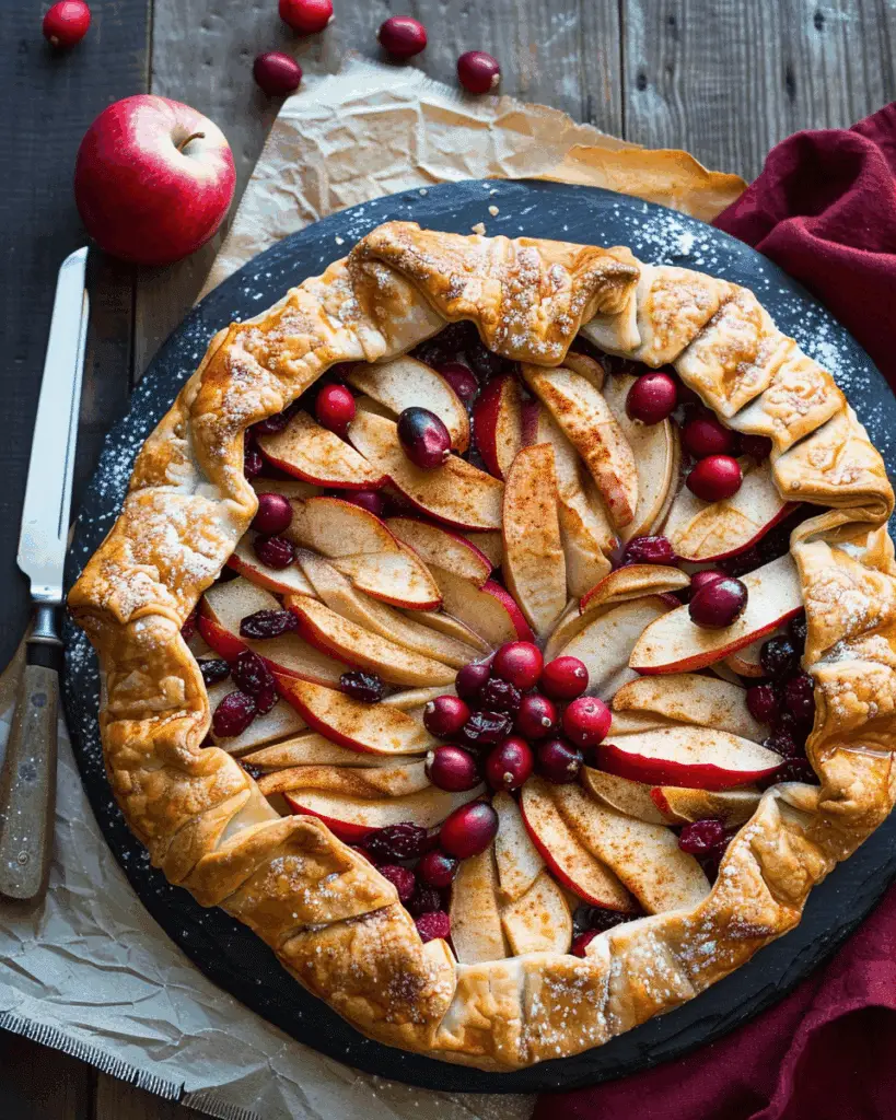 Apple Galette with Cranberries
