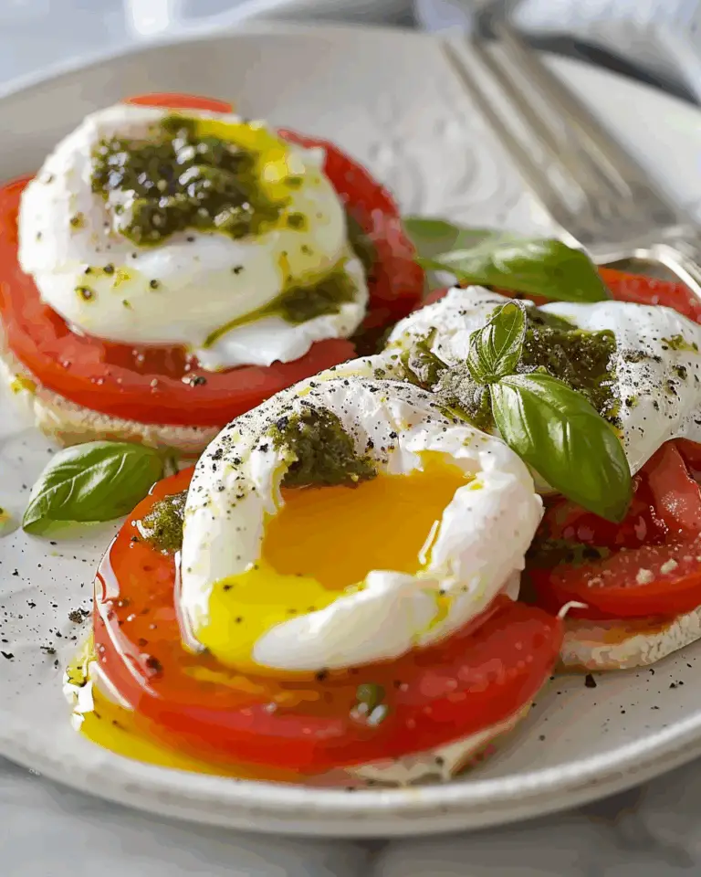 Poached Eggs Caprese