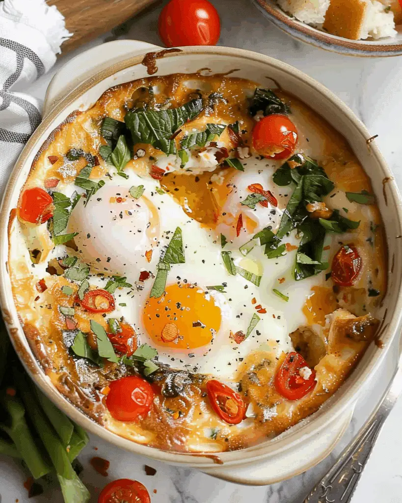 Easy Baked Feta Eggs