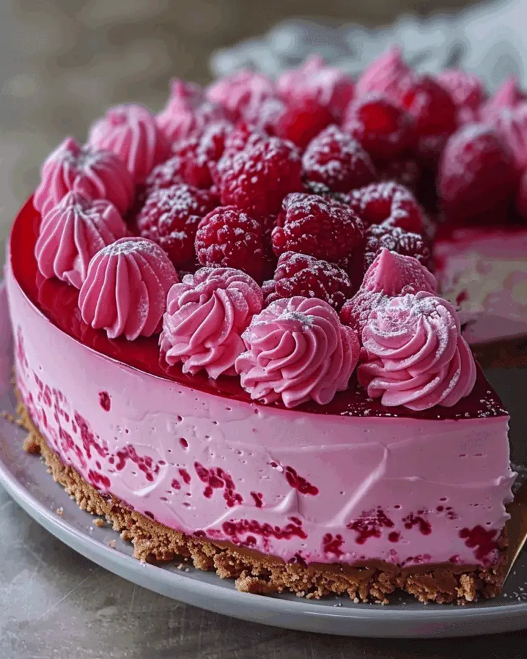 Luxurious Pink Velvet Raspberry Cheesecake