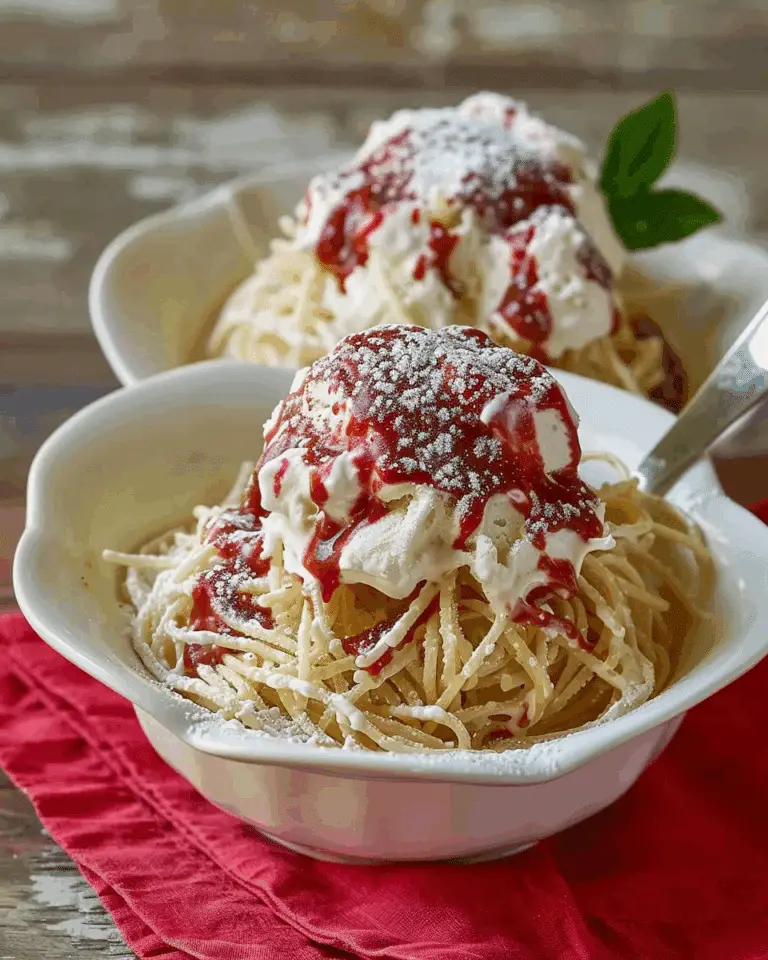 Spaghetti Ice Cream Sundae (Spaghetti-Eis)