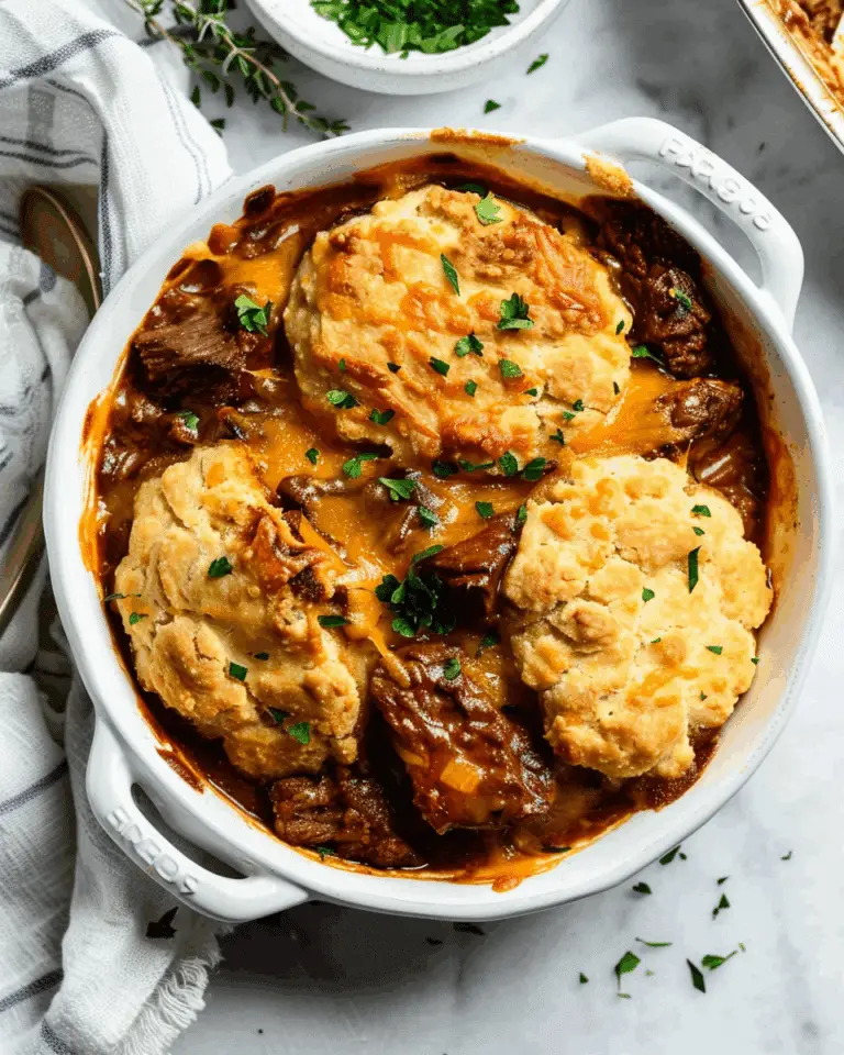 Beef Cobbler with Cheddar Scones