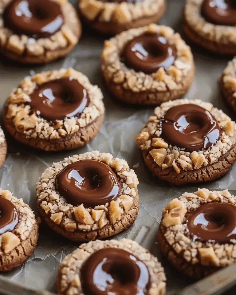 Chocolate Hazelnut Thumbprint Cookies