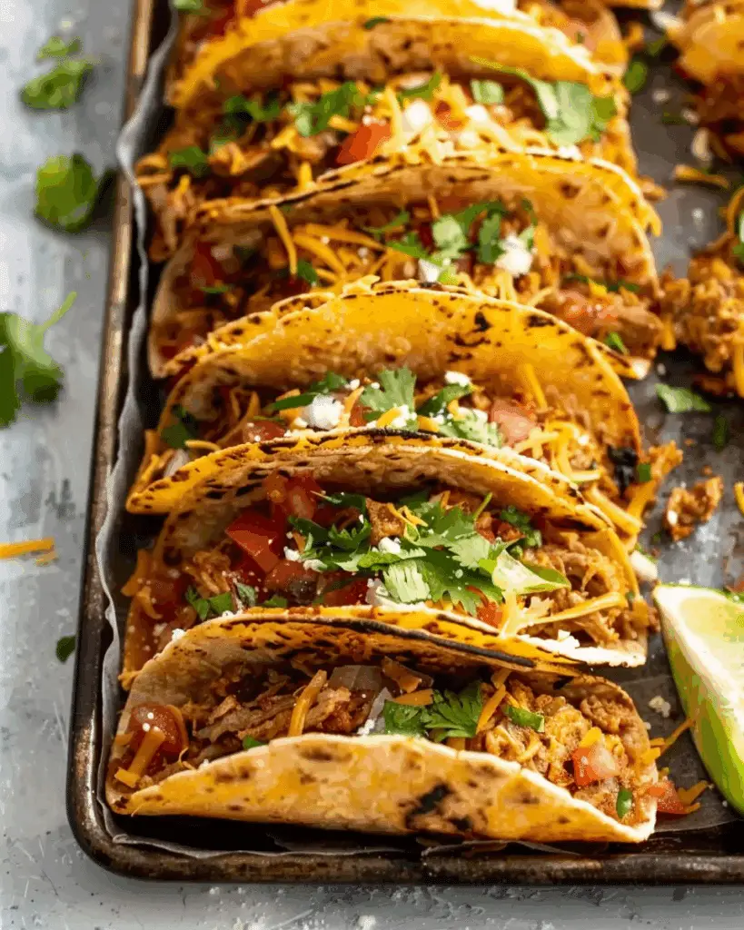 20 Minute Mini Baked Chicken Tacos