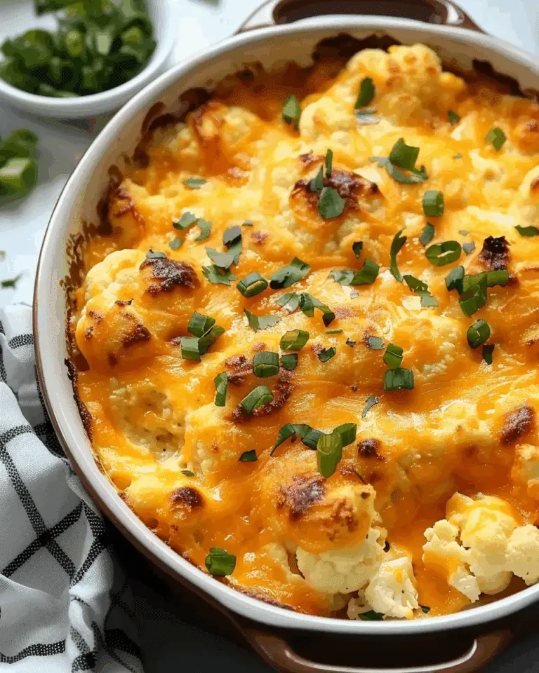 Easy Cauliflower and Cheese Breakfast Casserole