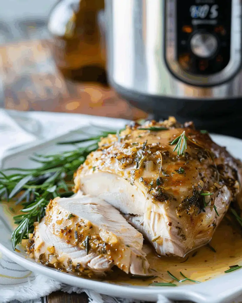 Instant Pot Turkey Breast with Garlic Butter Gravy