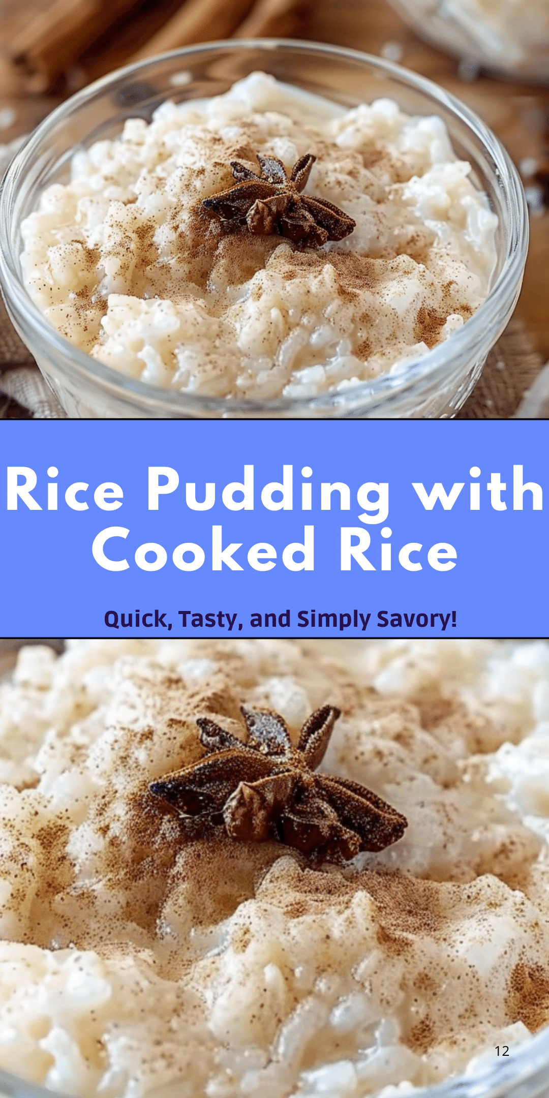 Rice Pudding with Cooked Rice | Just So Savory