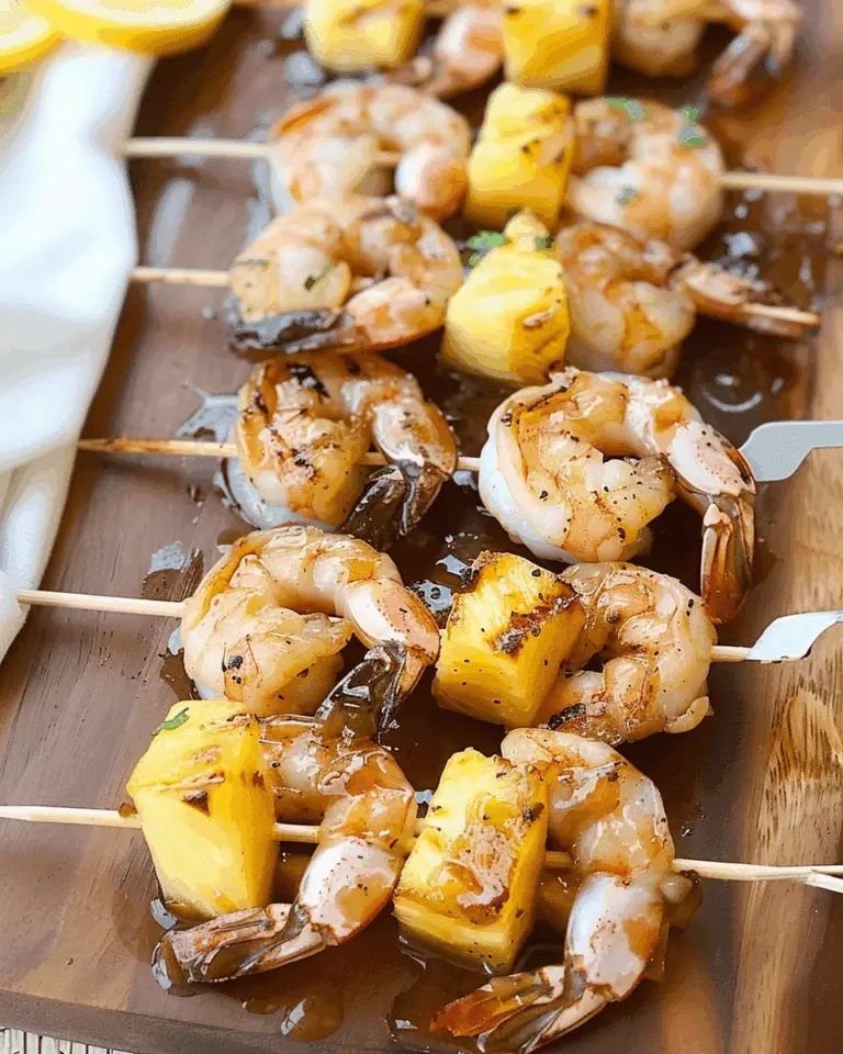 Grilled Teriyaki Shrimp and Pineapple
