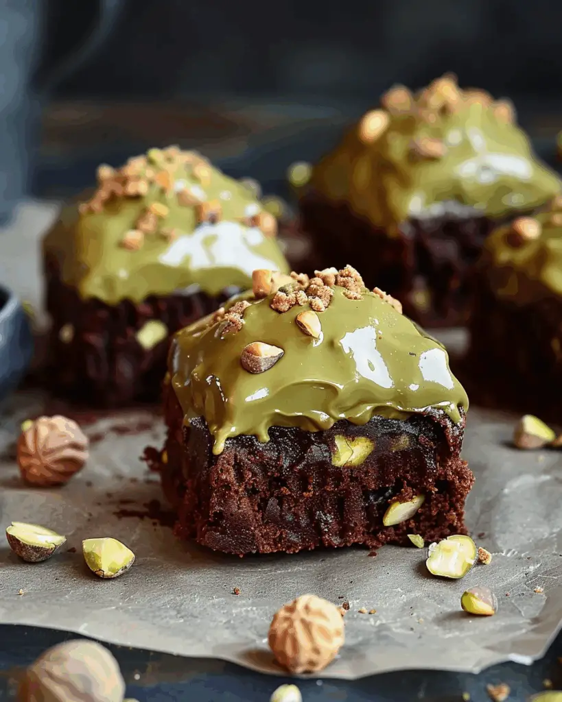 Pistachio Ferrero Rocher Brownies