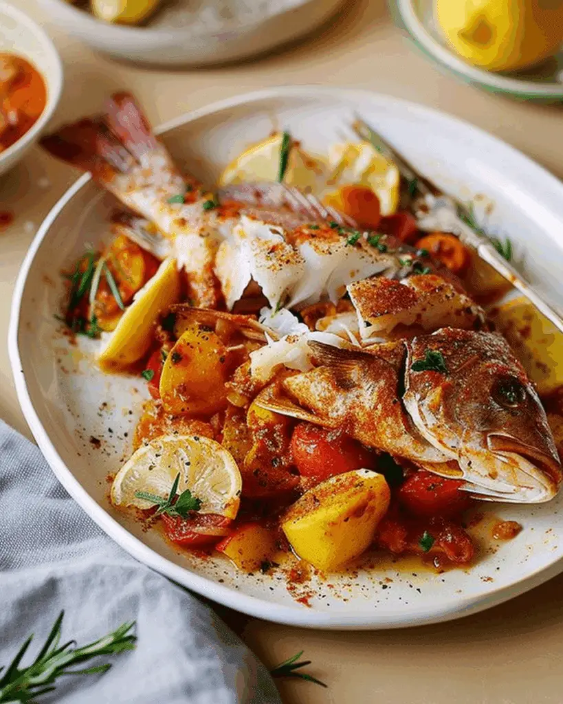 Provençal-Style Baked Whole Fish (Red Snapper)