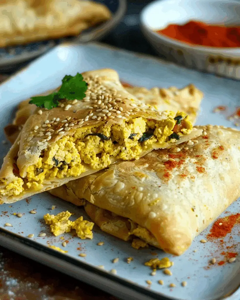 Vegan Tofu Scramble Breakfast Pockets