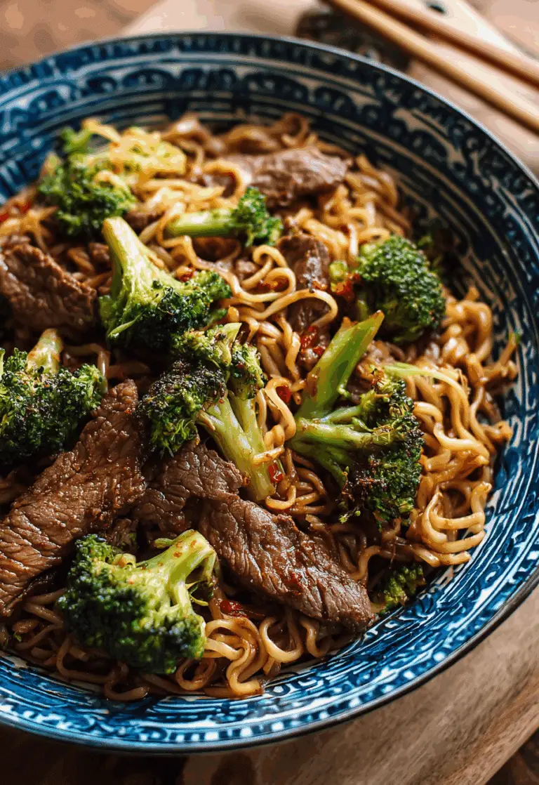 Beef and Broccoli Ramen Stir Fry