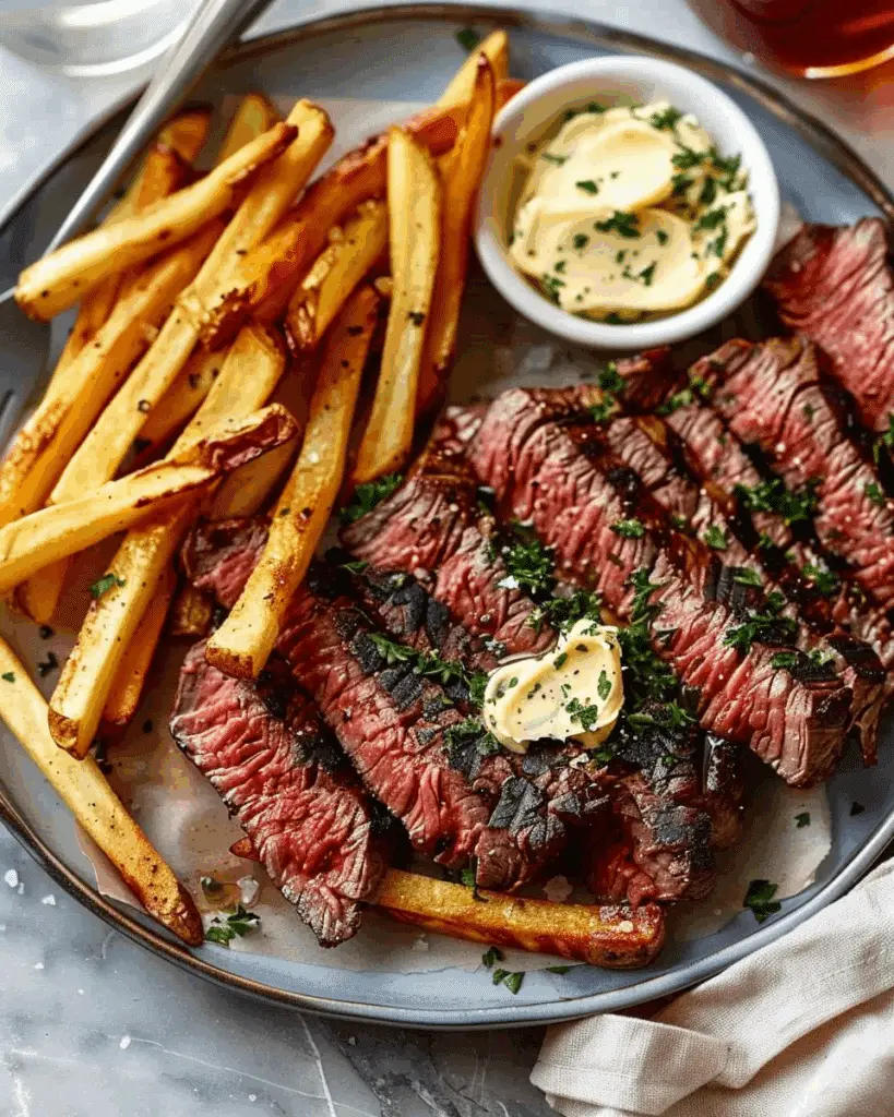 Bistro-Style Steak Frites with Compound Butter
