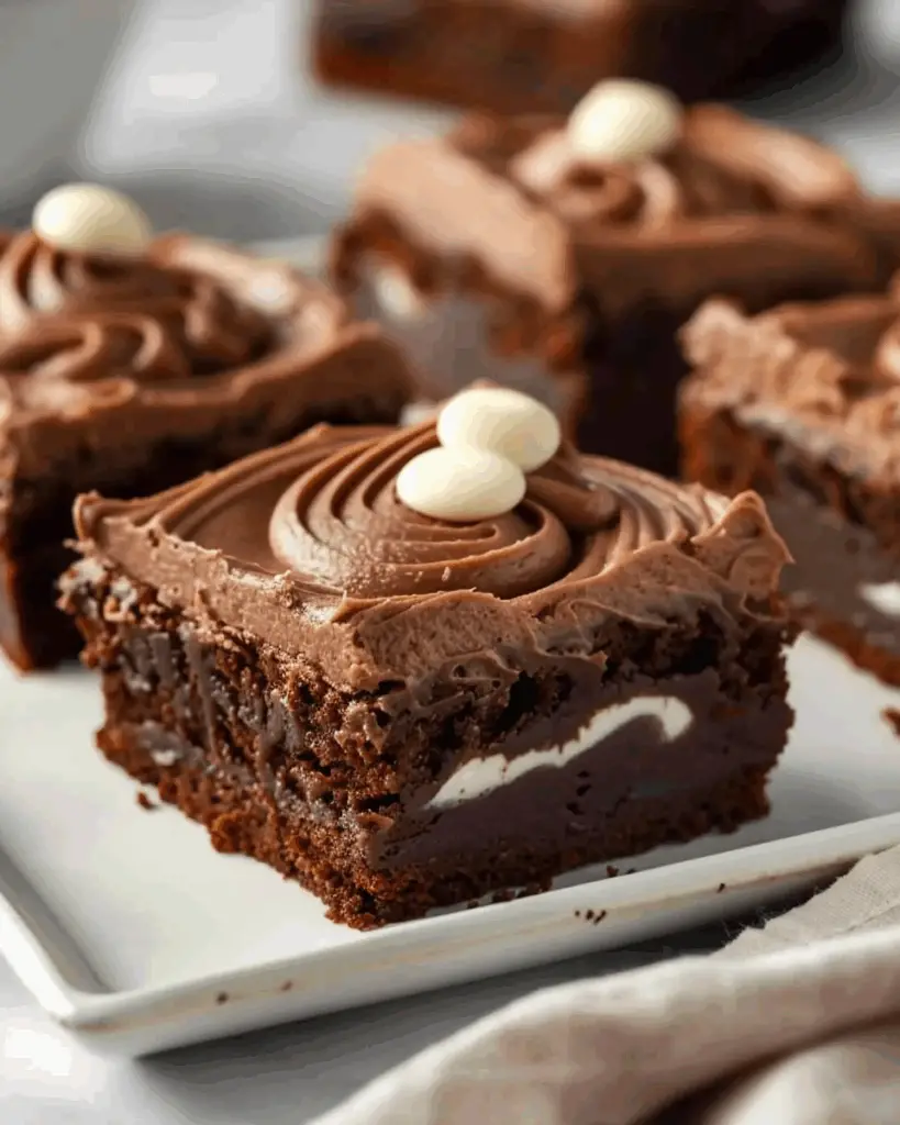 Brownies With Easy Frosting Design