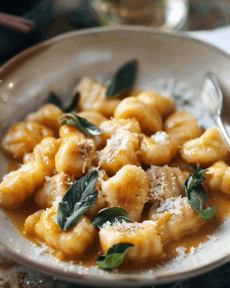 Easy Pumpkin Gnocchi with Sage Butter Sauce