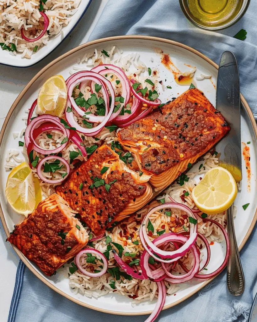 Slow Roasted Shawarma-Spiced Salmon