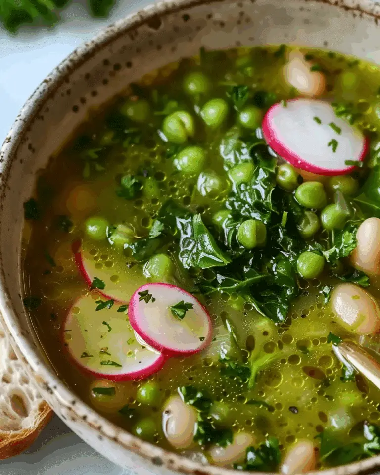 Spring Green Vegetable Soup with White Beans