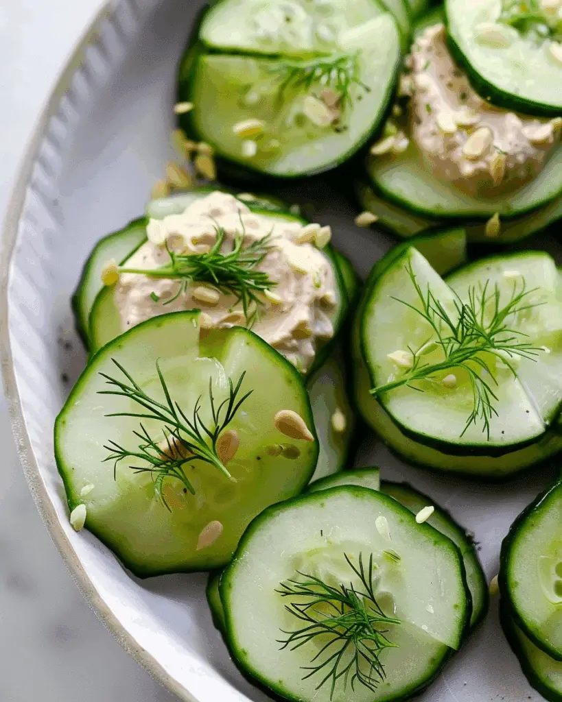 Cucumber Slices with Smoky Sunflower Seed Pâté