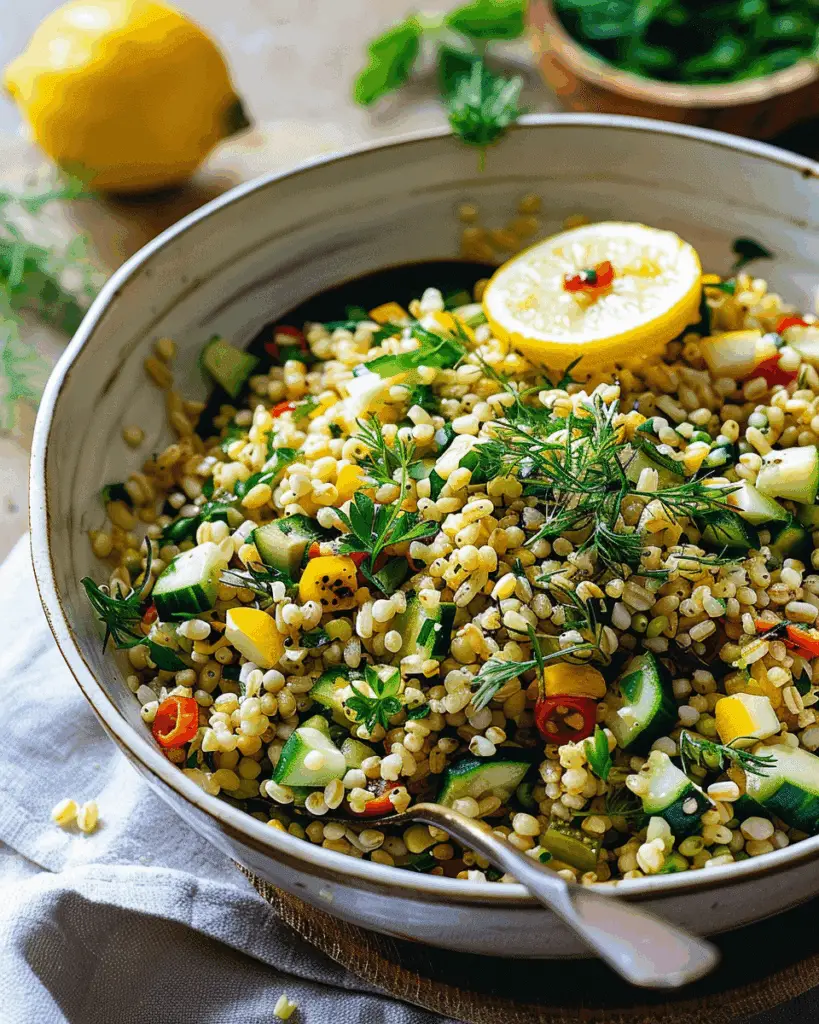 Grain Salad with Fresh Lemon and Herbs