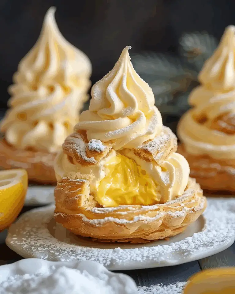 Light Choux Pastries Filled with Lemon Cream